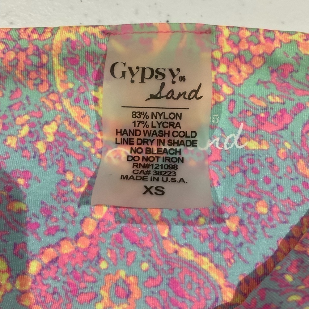 Gypsy 05 Crisscross Side Detail Colorful Patterned Bikini Bottom - Picture 5 of 9